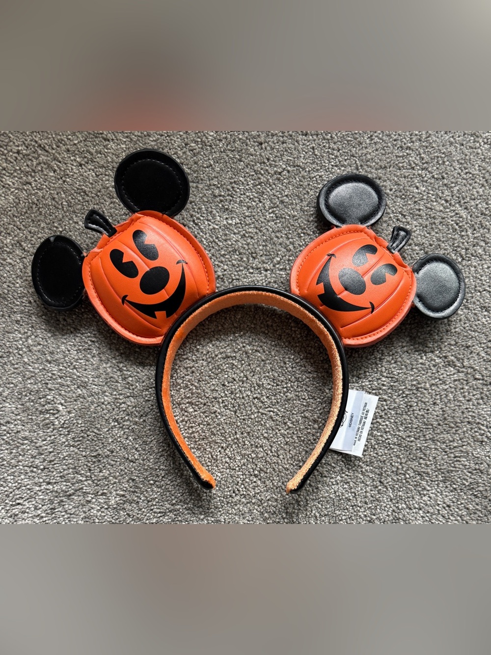 Disney Mickey Pumpkin Halloween Headband Ears one size fits most.